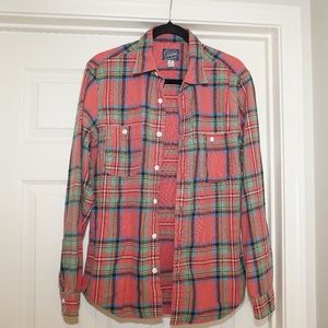 JCREW Outdoors Plaid Flannel - Mens size (M) Slim Fit